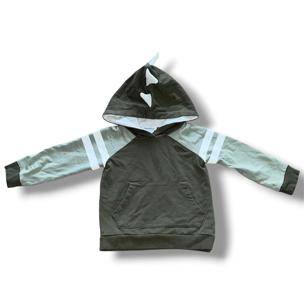 Tommy Bahama Baby Boy Green Dinosaur Spike Pullover Hoodie – Size 12M